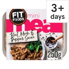 Fit Foods Mini Meal Beef, Mash & Pepper Sauce 250g