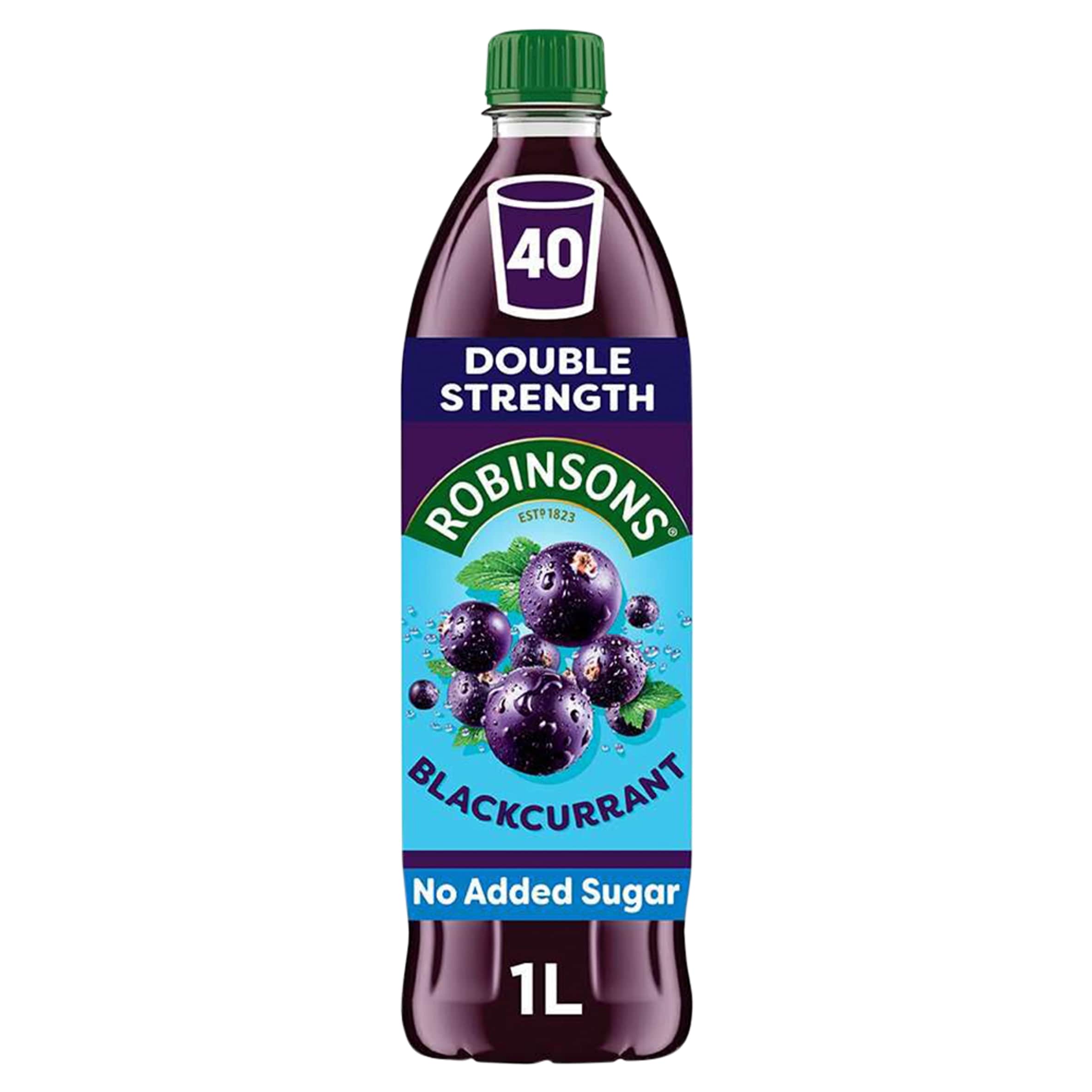 Robinsons Double Strength Blackcurrant No Added Sugar Squash 1L