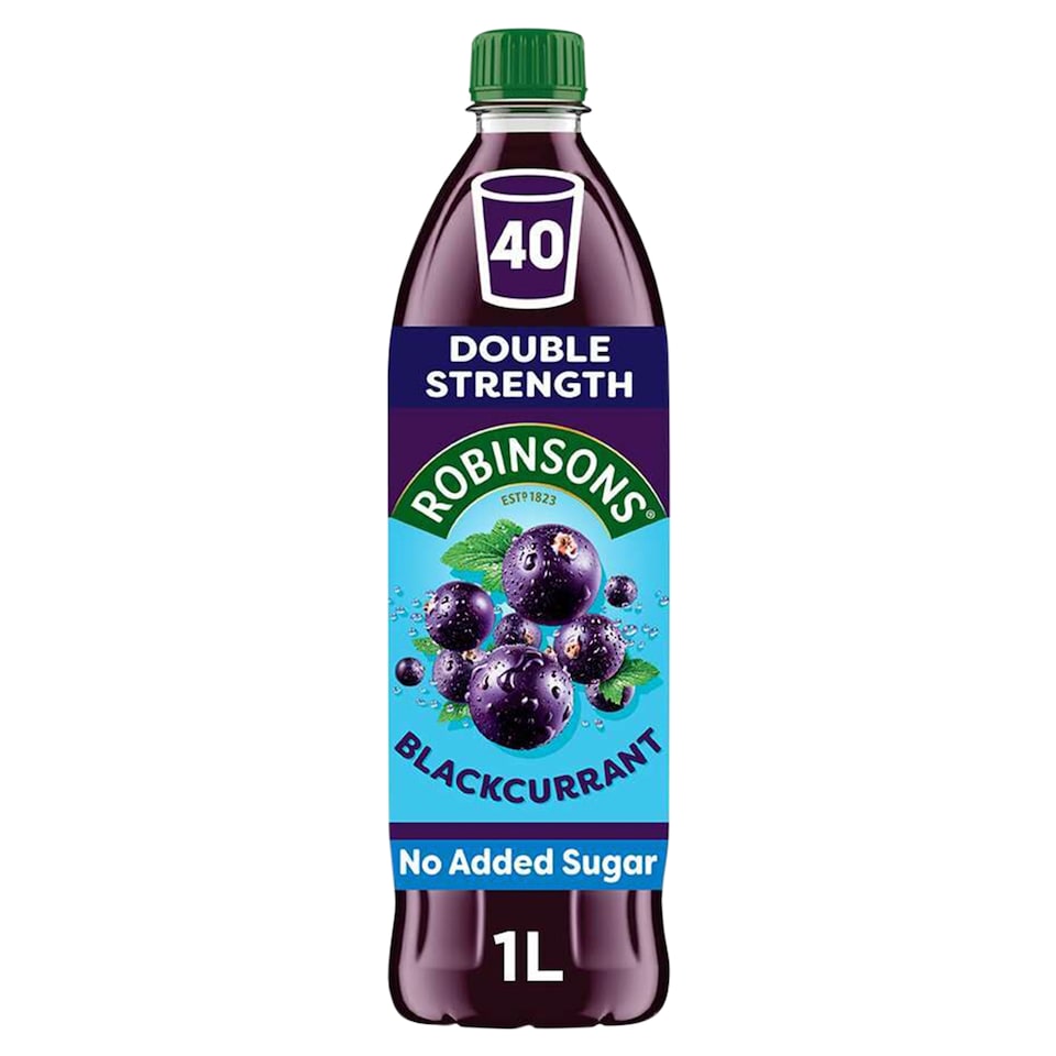 Robinsons Double Strength Blackcurrant No Added Sugar Squash 1L
