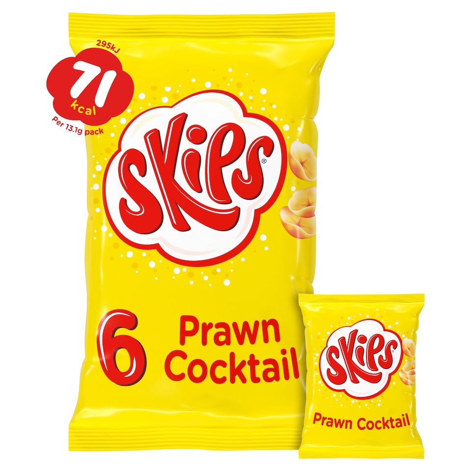 Skips Prawn Cocktail Multipack Crisps 6x13.1g