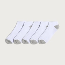 F&F Active 5-Pack Cotton Rich Trainer Socks in White