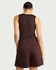 image 3 of F&F Polyamide Scoop Neck Vest in Chocolate