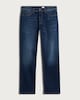 image 4 of F&F Straight Leg Cotton Rich Jeans in Navy