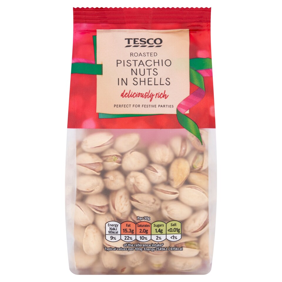 Tesco Roasted Pistachio Nuts In Shell 200G