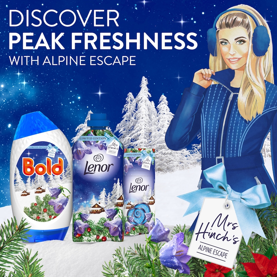 image 1 of Bold Washing Gel Mrs Hinch Bluebells and Wildberries 39 washes 1287ml 