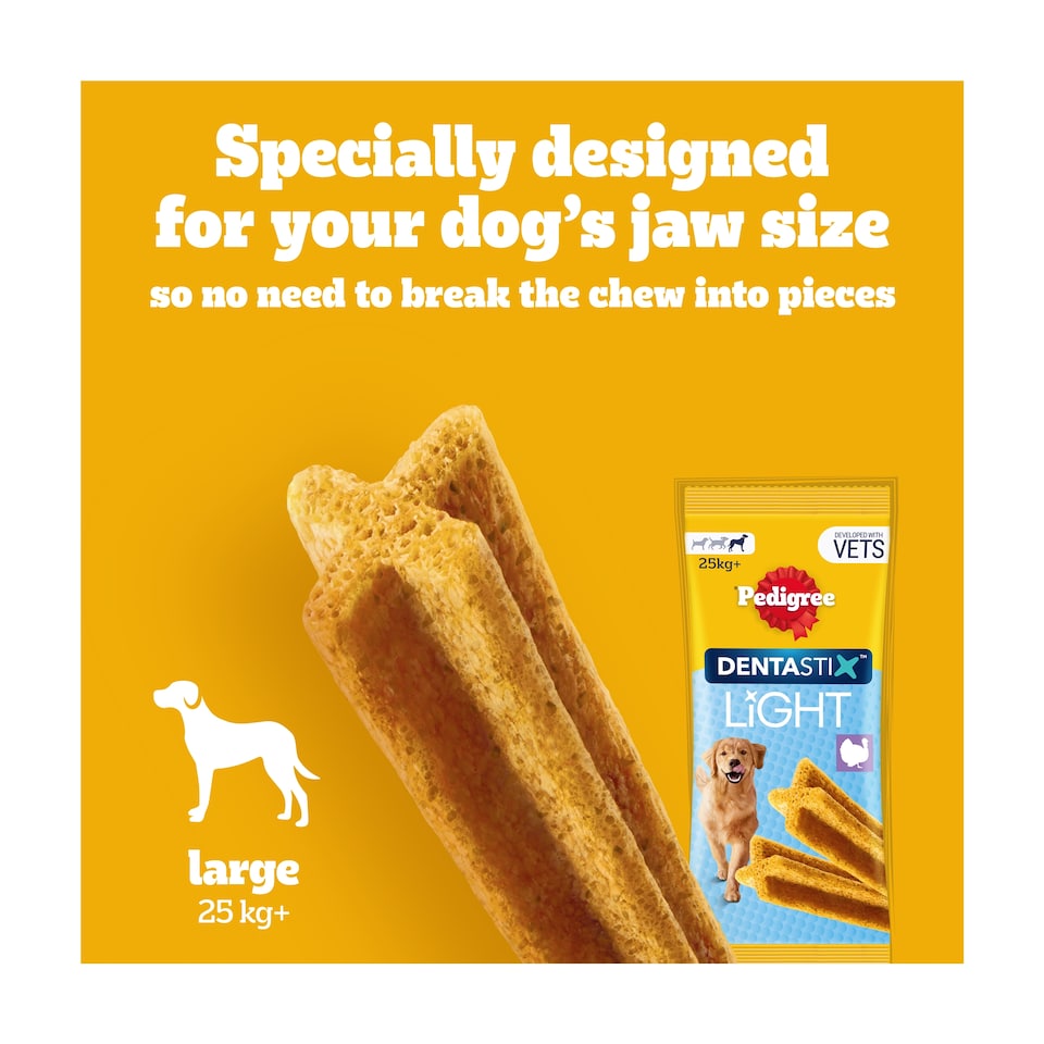 image 1 of PEDIGREE DentaStix Light Daily Dental Chews Large Dog 4 Sticks 87g