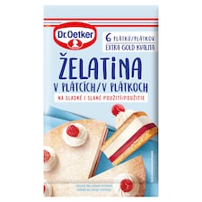 Dr. Oetker Želatina v plátcích 6 ks 10g