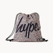 Hype Leopard Print Drawstring Bag in Multi