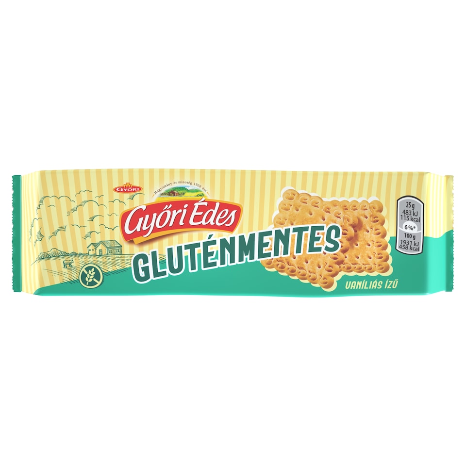 Győri Édes Vanilla Flavored Gluten-Free Crunchy Biscuit 75 g