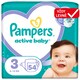 image 1 of Pampers Active Baby Size 3, 54 Nappies, 6kg-10kg