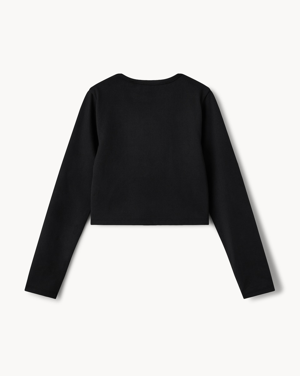 image 1 of F&F Active Girls Crop Top in Black