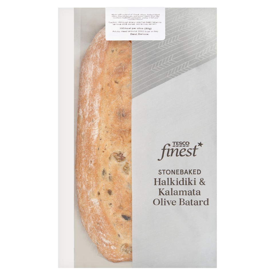 image 1 of Tesco Finest Kalamata & Halkidiki Olive Batard 400G