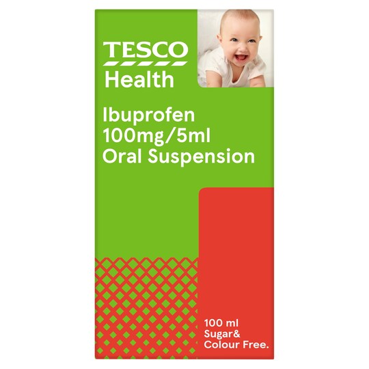 T.Childrens Ibuprofen Suspension 100Ml Tesco Groceries