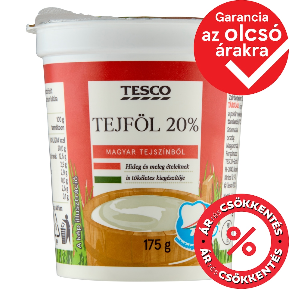 Tesco Sour Cream 20% 175 g