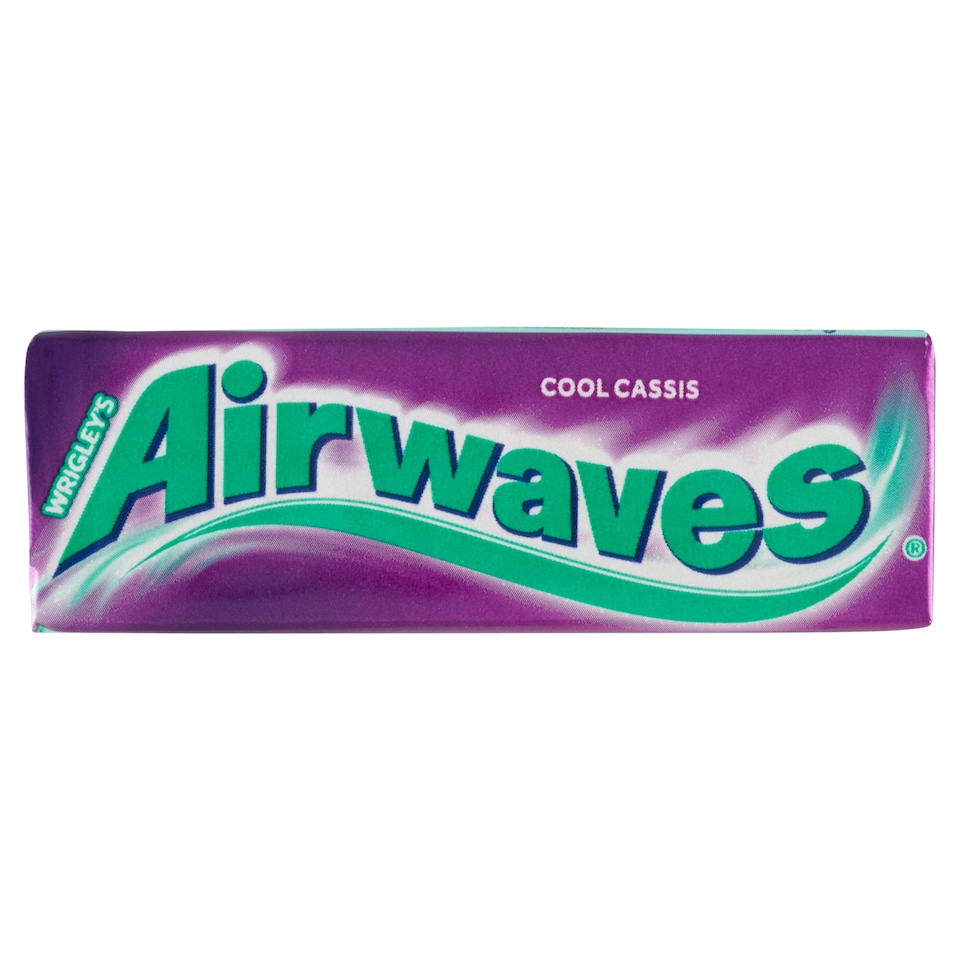 image 1 of Wrigley's Airwaves Cool Cassis Sugar Free Chewing Gum with Menthol and Blackcurrant 10 pcs 14 g