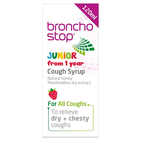 Bronchostop Junior Cough Syrup 120Ml Tesco Groceries