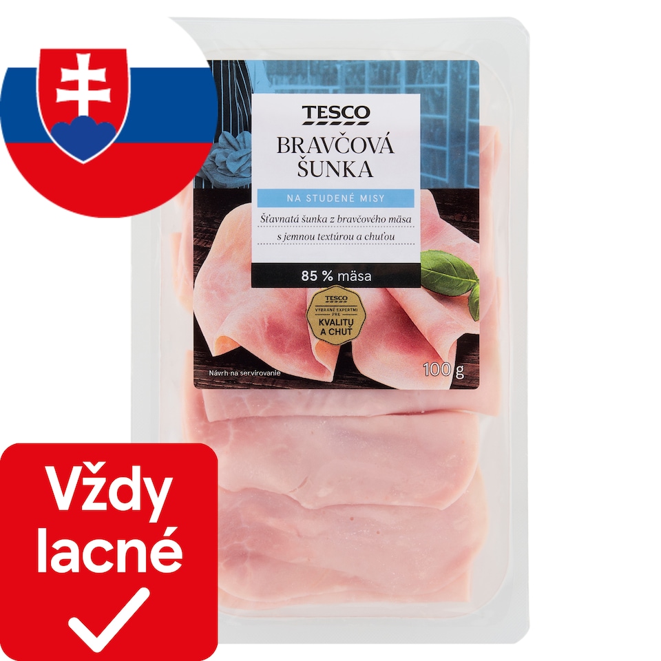 Tesco Bravčová šunka 100 g