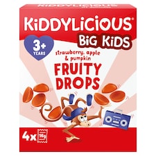 Kiddylicious Strawberry & Apple Fruity Drops 4X16g