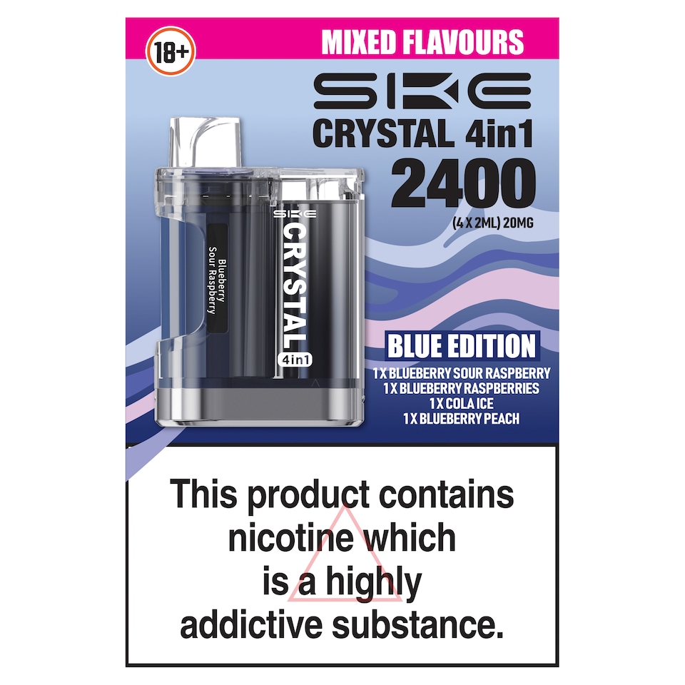 SKE Crystal 4-in-1 Kit - Blue Edition (4x2ml) 20mg