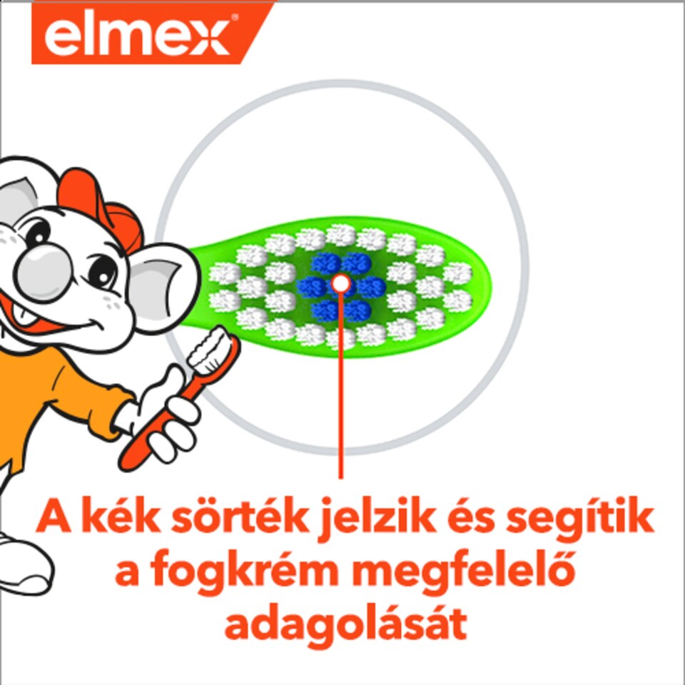 elmex Kids gyerek fogkefe 3-6 éves gyermekeknek lágy 1 db  1. kép