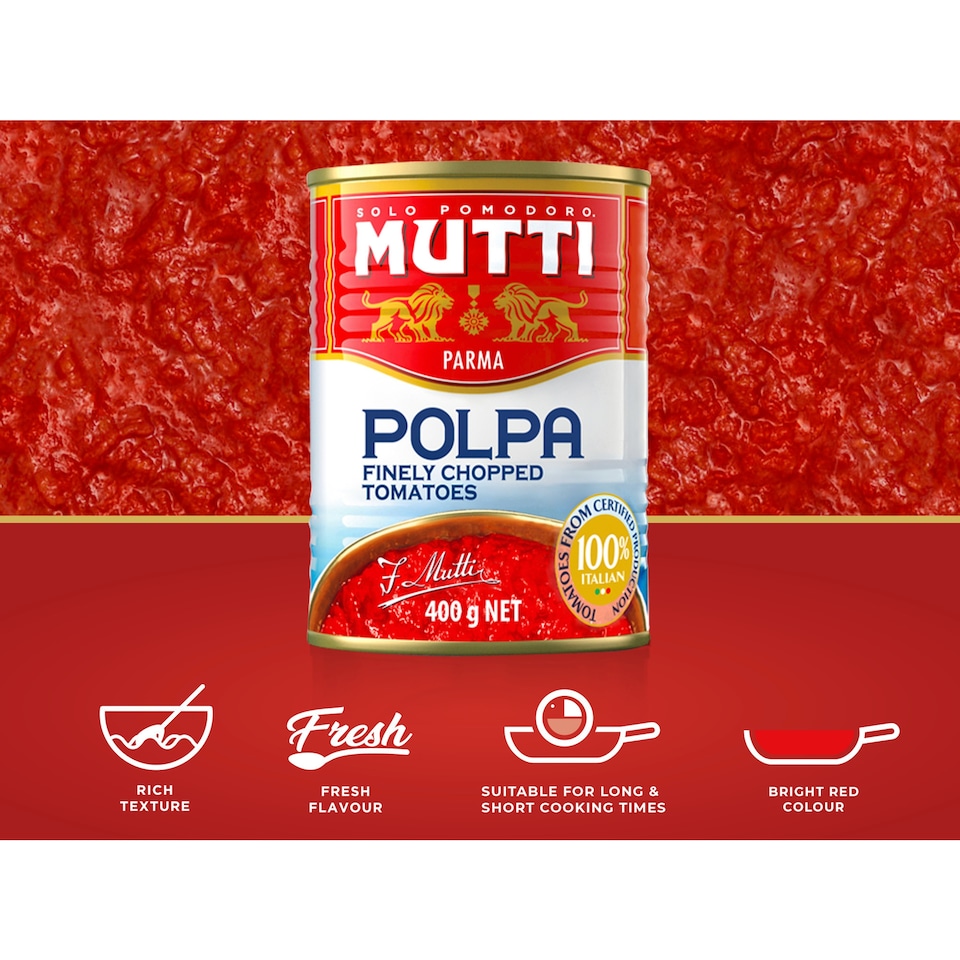 image 1 of Mutti Polpa Finely Chopped Tomatoes 4 x 400g
