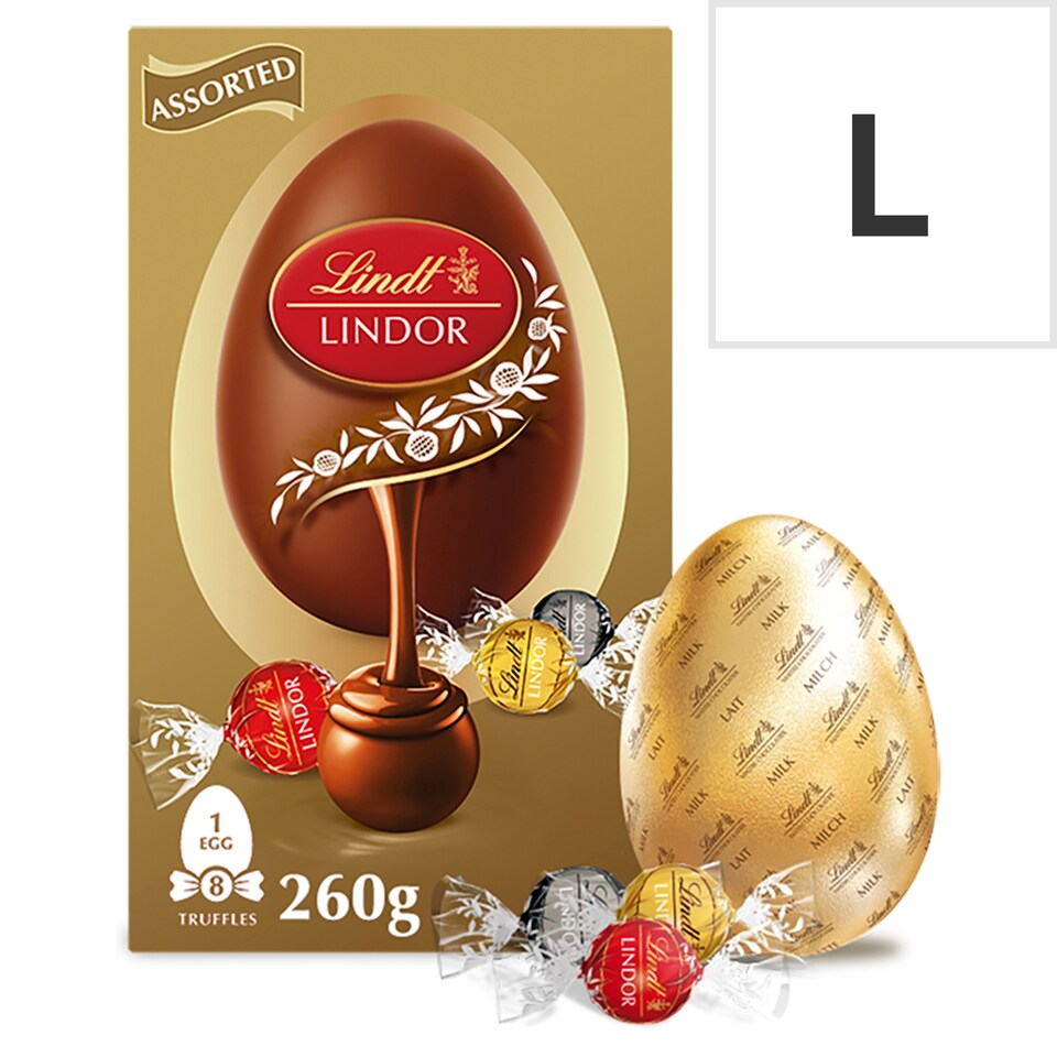 image 1 of Lindt Lindor Milk Chocolate Egg with Assorted Truffles 260g 