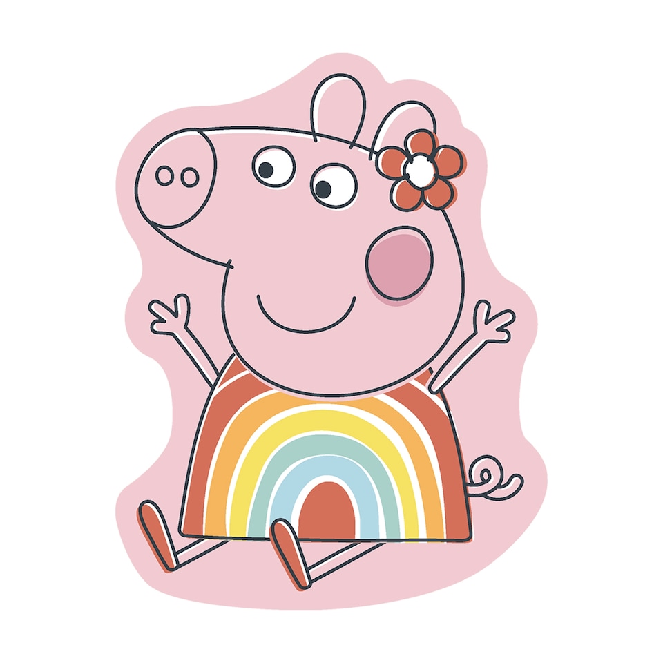 image 1 of Peppa Pig Shaped Cushion