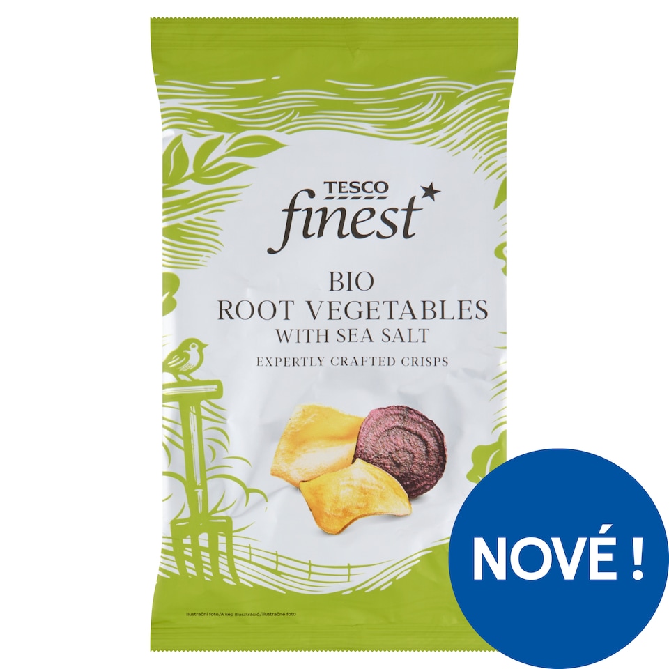 Tesco Finest Bio Root Vegetables with Sea Salt Expertly Crafted Crisps 100g