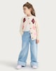 image 1 of F&F Girls Argyle Knitted Cardigan in Multi Pink