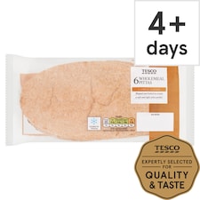 Tesco Wholemeal Pitta Bread 6 Pack Classic