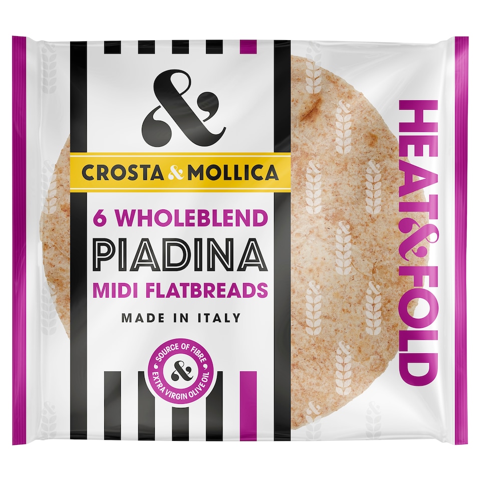 Crosta & Mollica Wholeblend Piadina Midi Flatbreads 240g