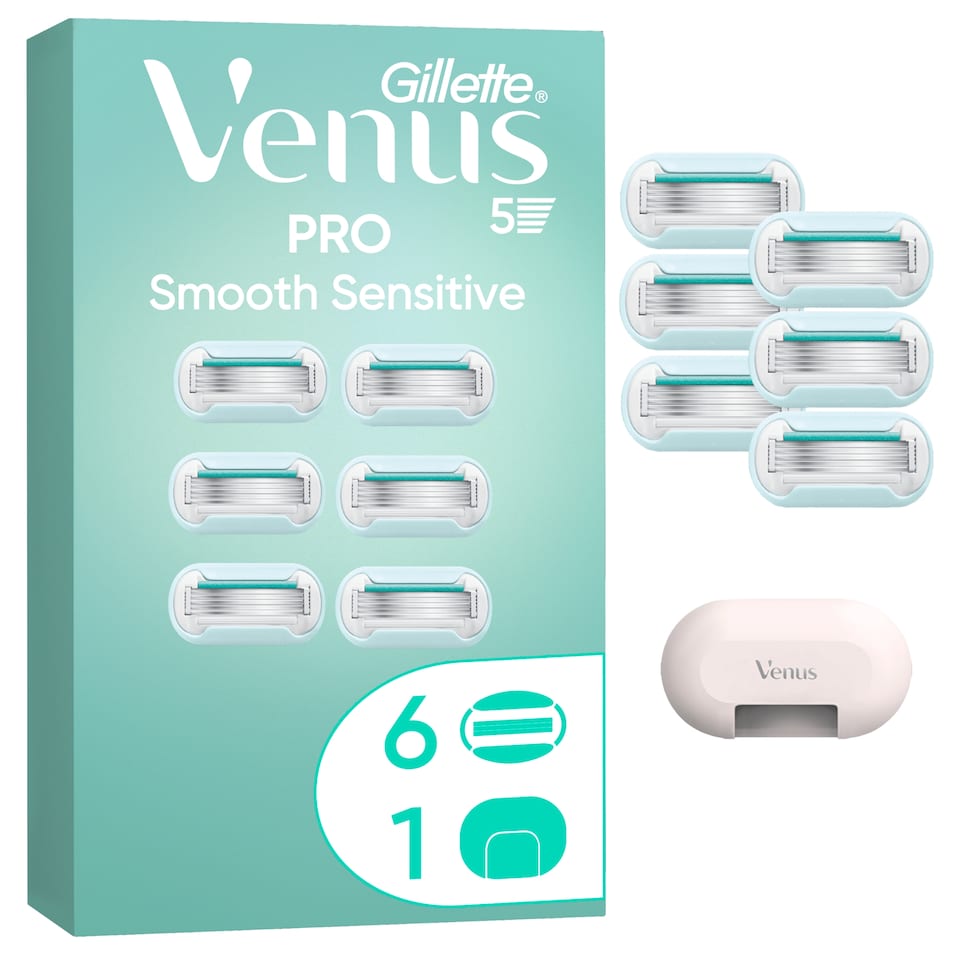 obrázok 1 z Gillette Venus Pro Smooth Sensitive Dámske Holiace Hlavice na Citlivú Pokožku, Náhradné Hlavice