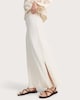 image 2 of F&F Split Hem Midi Slip Skirt in Neutral