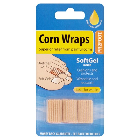 Profoot Soft Gel Corn Wraps 3S Tesco Groceries