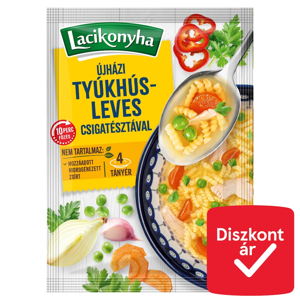 Lacikonyha Újházi tyúkhúsleves csigatésztával 65 g  1. kép