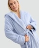 image 2 of F&F Fleece Hooded Dressing Gown in Blue