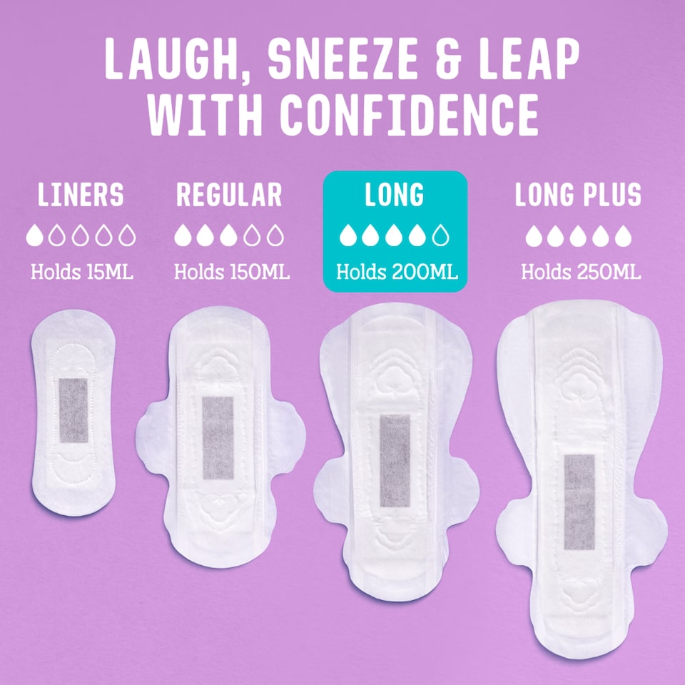 image 1 of FLO Organic Sensitive Bladder Long Bamboo Pads (14 Pads)