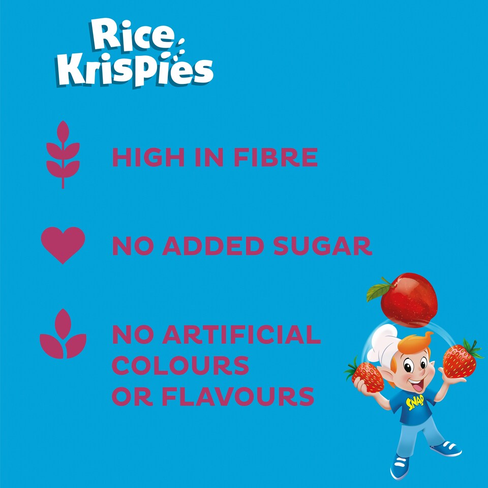image 1 of Kellogg's Rice Krispies Multigrain Strawberry & Apple Cereal 350g
