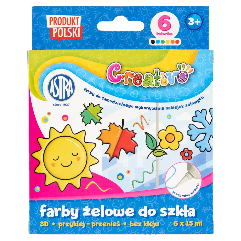 Astra Creativo Barvy na samolepky 6 x 15ml