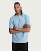 image 3 of F&F Cotton Rich Textured Crew Neck T-Shirt in Blue