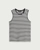 image 4 of F&F Cotton Blend Textured Striped Vest in Multi Black