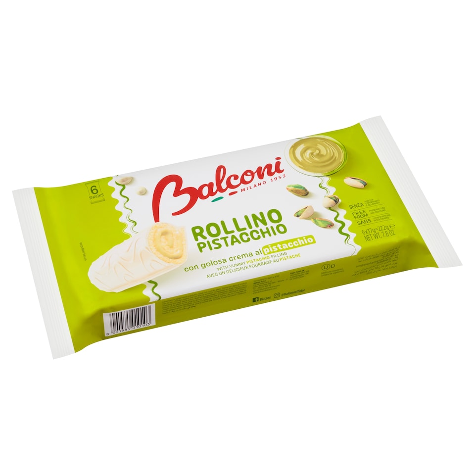 image 1 of Balconi Rollino al Pistacchio 6 x 37g (222g)