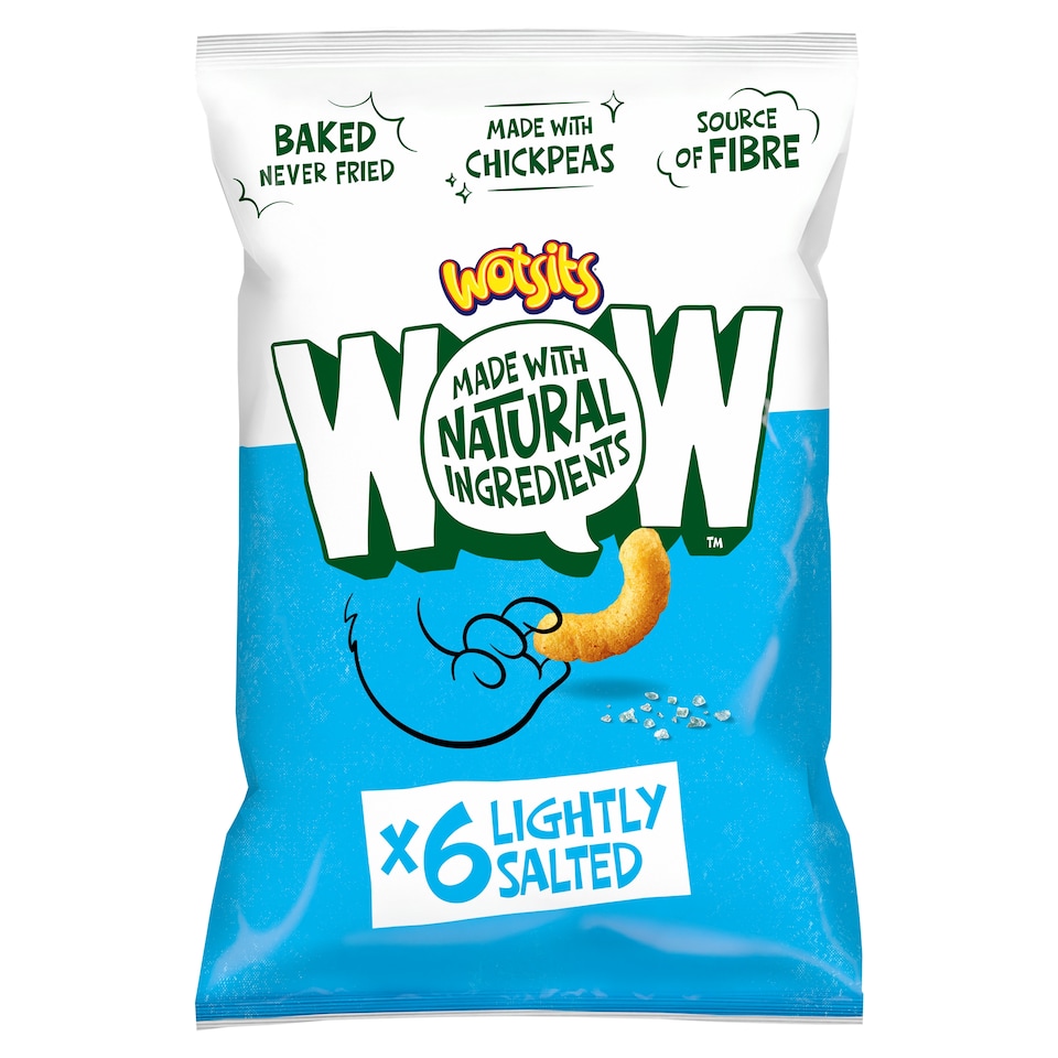 image 1 of Wotsits WOW Lightly Salted Puffs Snacks Multipack 6x15g