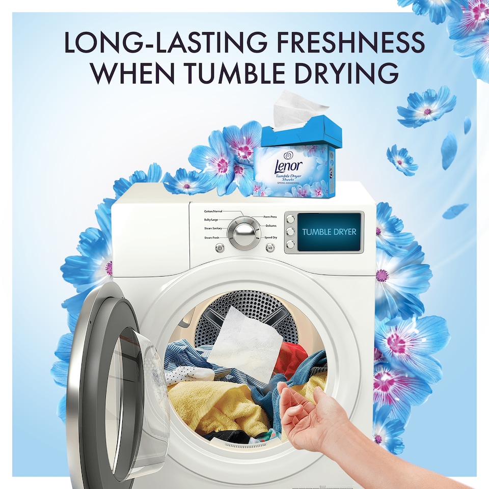 image 1 of Lenor Tumbler Dryer Sheets Spring Awakening 34S
