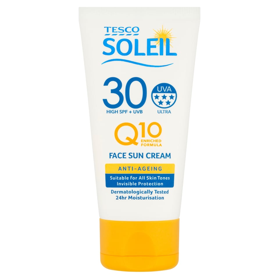 Tesco Soleil Anti-Ageing Q10 Face Sun Cream SPF30 50ml