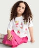 image 2 of Hello Kitty and Friends 2-Piece Pure Cotton T-Shirt & Tiered Skirt Set in Multi