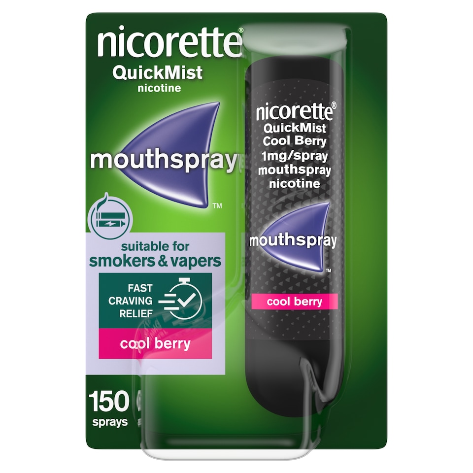 image 1 of Nicorette QuickMist Nicotine Mouthspray - Cool Berry 13.2ml