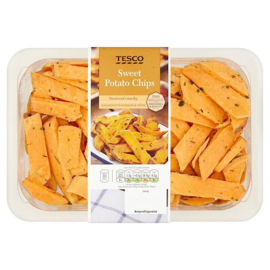 image 1 of Tesco Sweet Potato Chips With Herbs 450G