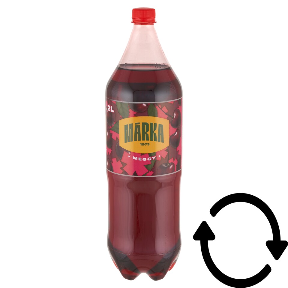 Márka Sour Cherry Carbonated Soft Drink with Sugar and Sweeteners 2 l
