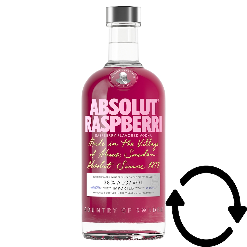 Absolut Raspberry Flavored Vodka 38% 700 ml